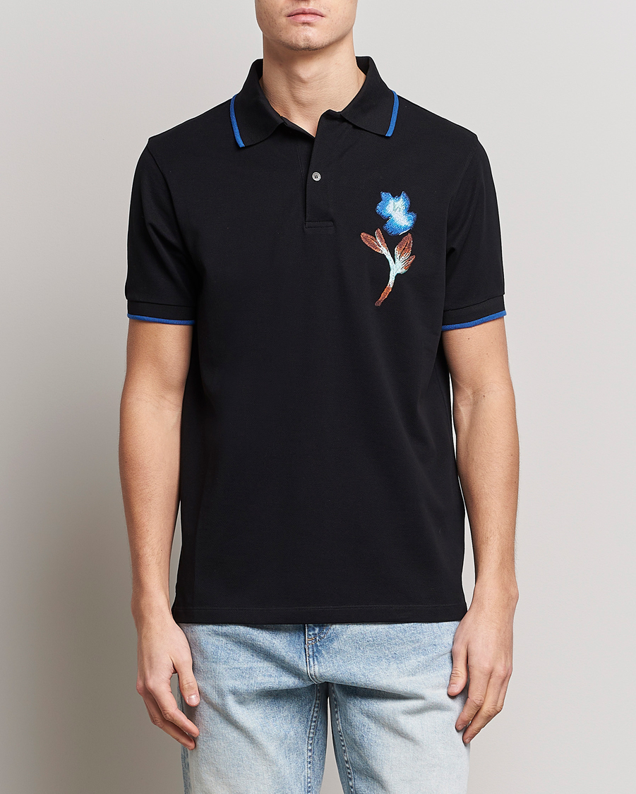 Hombres | Polos | Paul Smith | Floral Polo Black