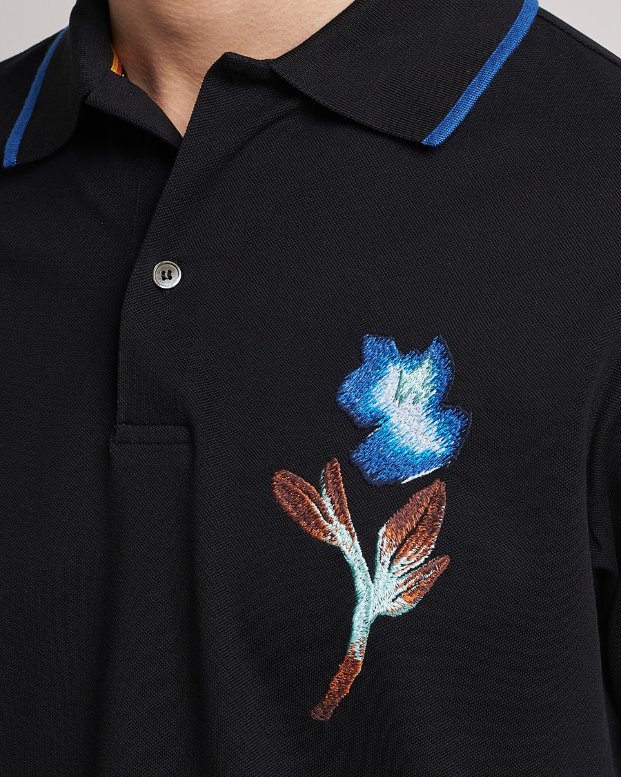 Hombres | Polos | Paul Smith | Floral Polo Black