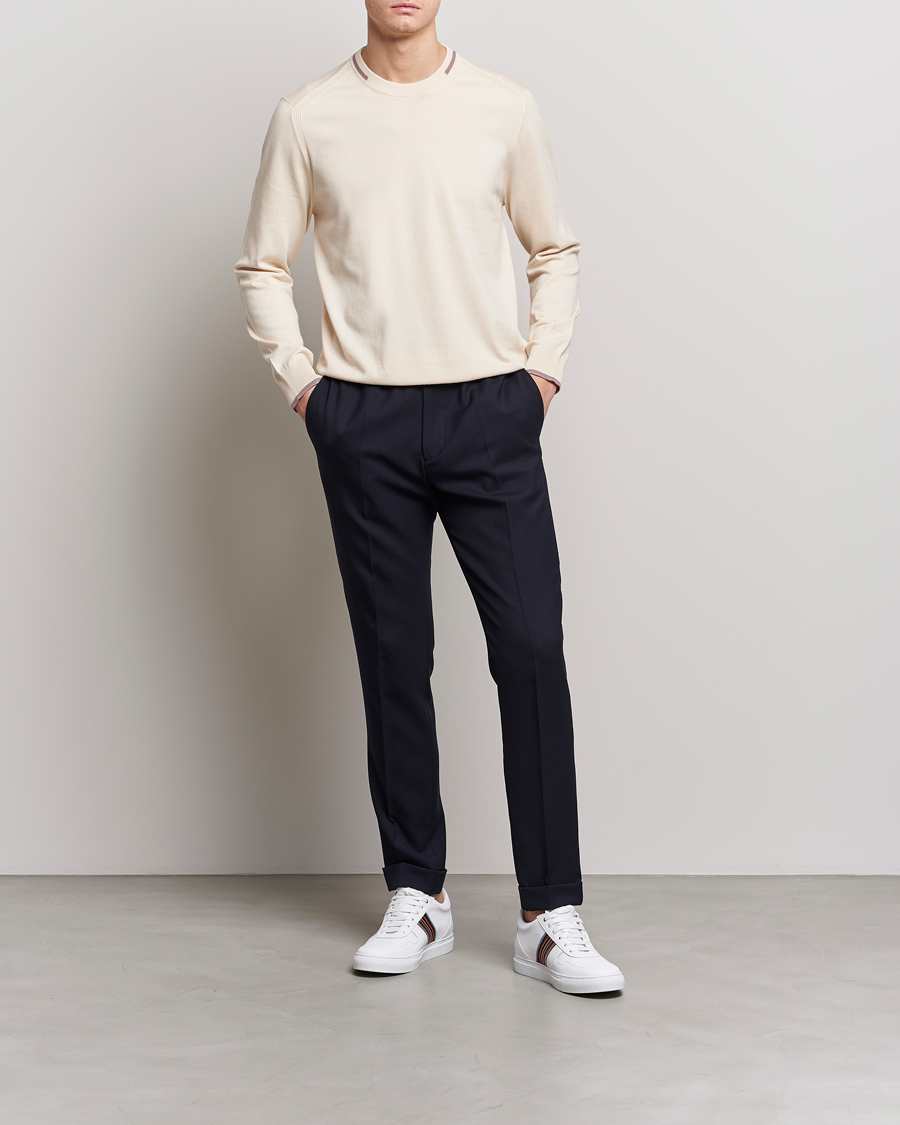 Hombres | Jerséis y prendas de punto | Paul Smith | Organic Cotton Knitted Sweater Off White