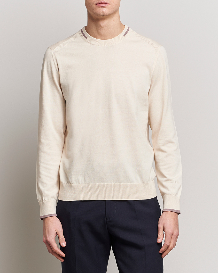 Hombres | Jerséis y prendas de punto | Paul Smith | Organic Cotton Knitted Sweater Off White