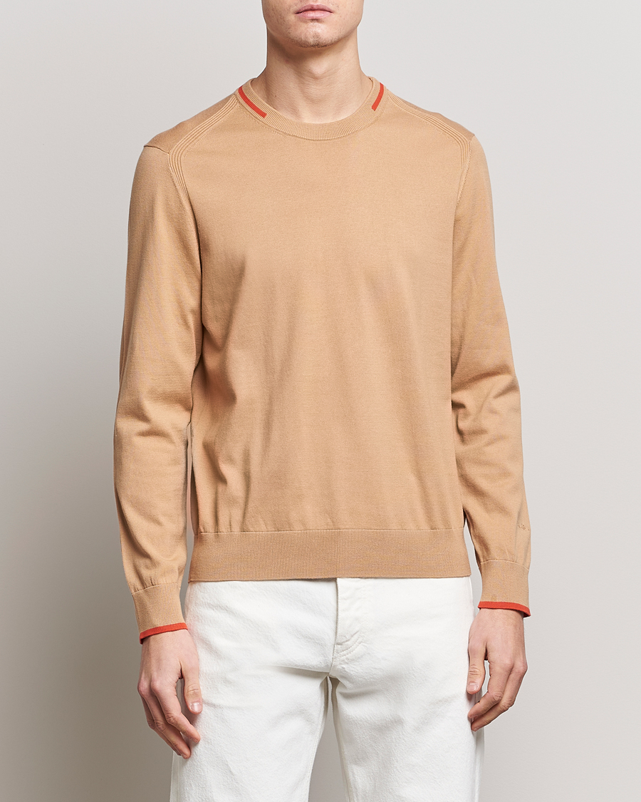 Hombres | Jerséis y prendas de punto | Paul Smith | Organic Cotton Knitted Sweater Light Beige
