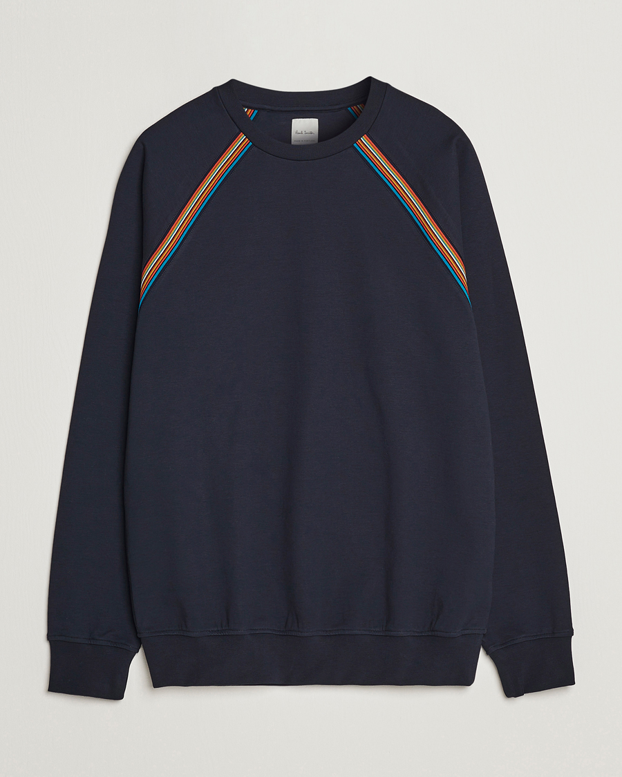 Hombres | Jerséis y prendas de punto | Paul Smith | Raglan Cotton Sweatshirt Dark Navy