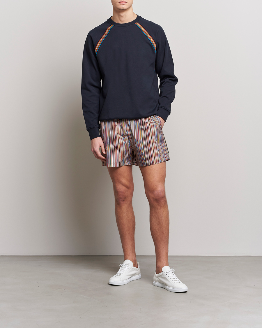 Hombres | Jerséis y prendas de punto | Paul Smith | Raglan Cotton Sweatshirt Dark Navy