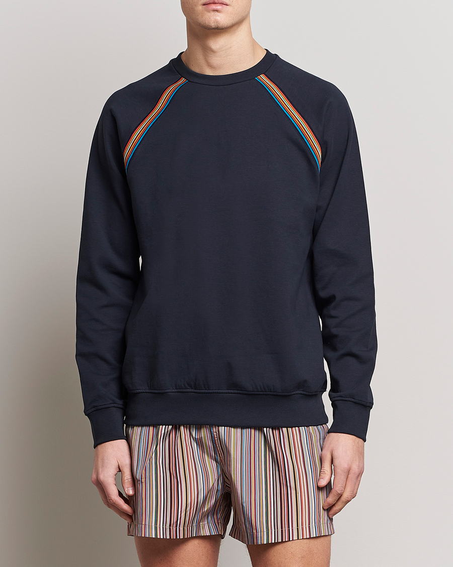 Hombres | Jerséis y prendas de punto | Paul Smith | Raglan Cotton Sweatshirt Dark Navy