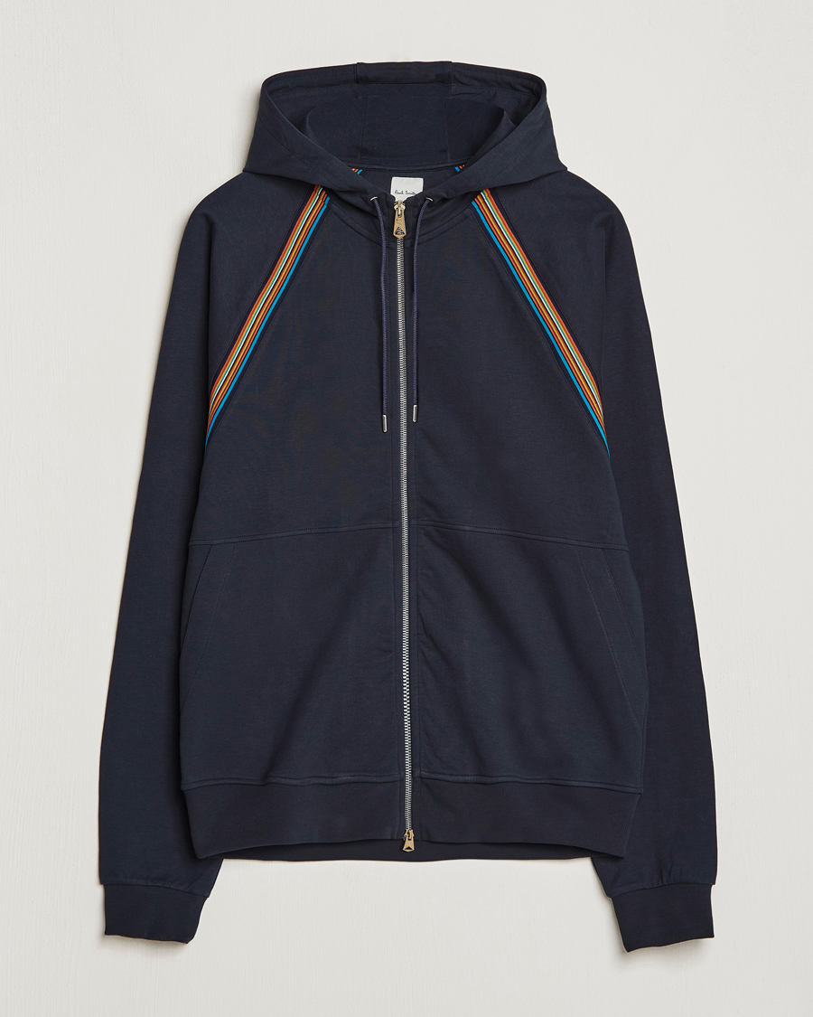 Hombres | Jerséis y prendas de punto | Paul Smith | Hooded Cotton Sweatshirt Dark Navy