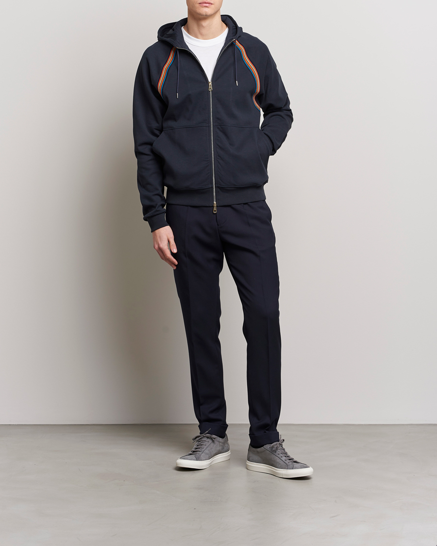 Hombres | Jerséis y prendas de punto | Paul Smith | Hooded Cotton Sweatshirt Dark Navy
