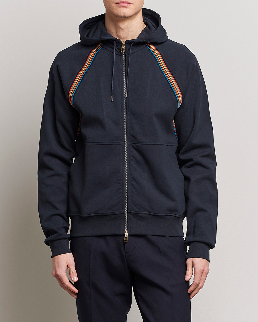Hombres | Jerséis y prendas de punto | Paul Smith | Hooded Cotton Sweatshirt Dark Navy