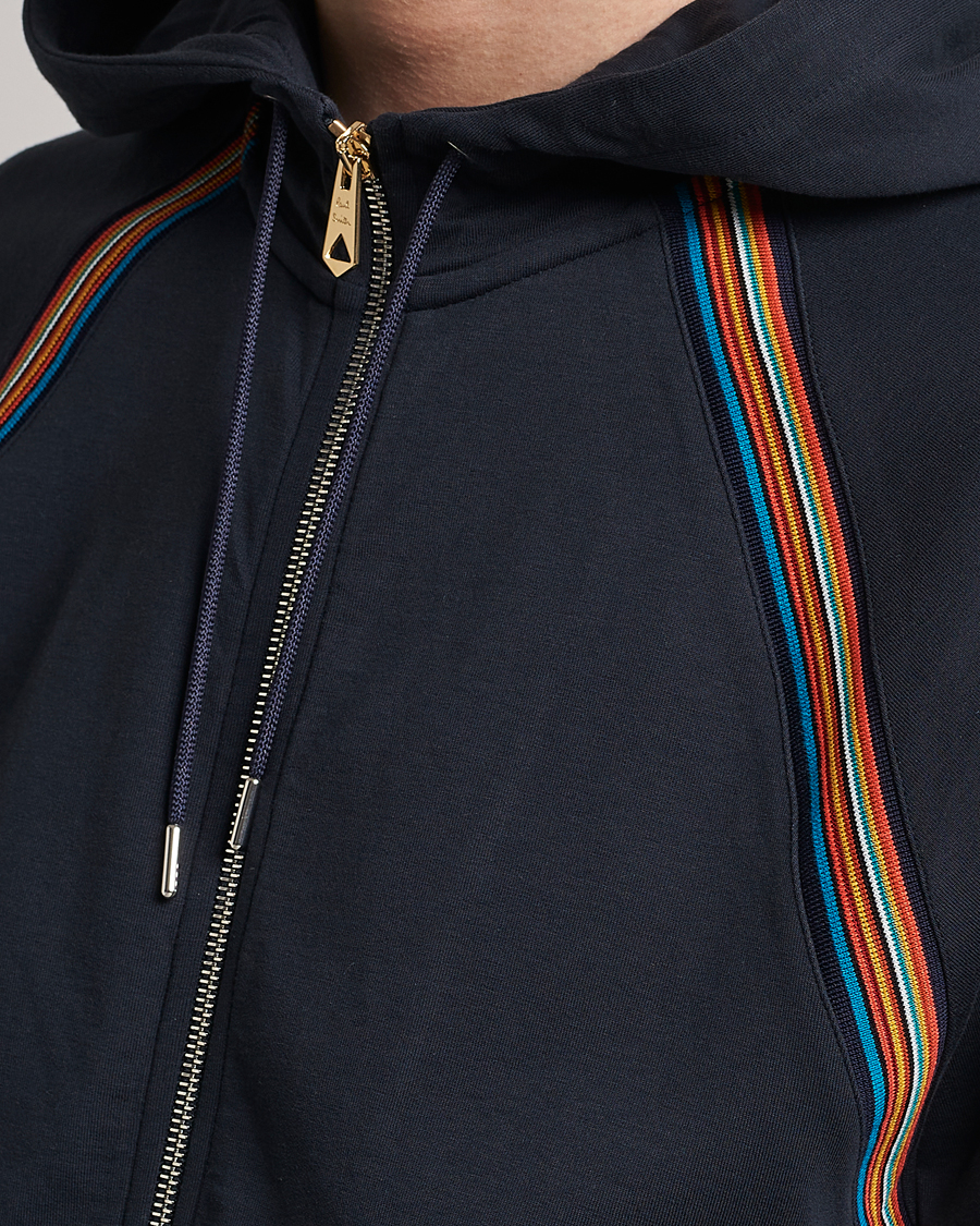 Hombres | Jerséis y prendas de punto | Paul Smith | Hooded Cotton Sweatshirt Dark Navy