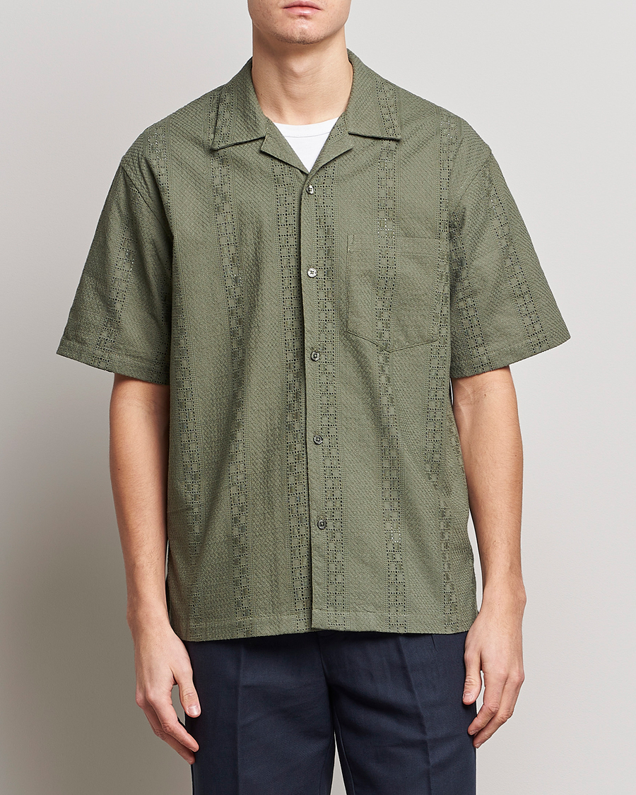 Hombres | Camisas | Samsøe Samsøe | Samsøe & Samsøe Emerson Cotton Short Sleeve Shirt Beetle