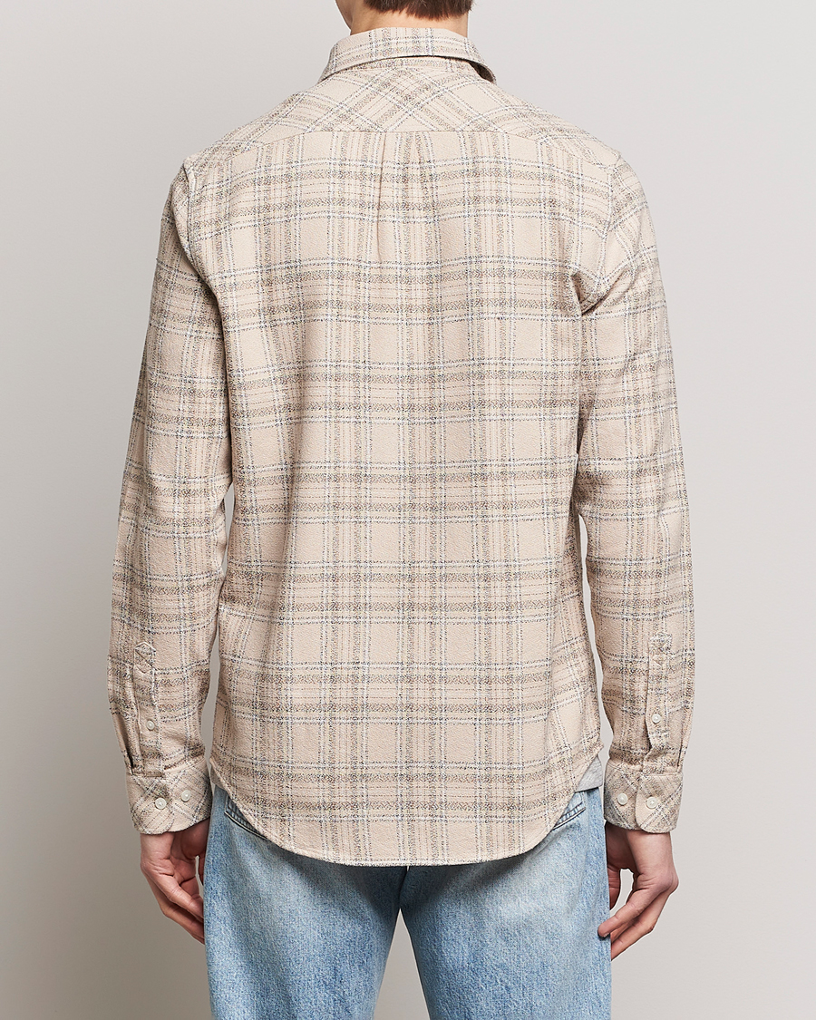 Hombres | Camisas | Samsøe Samsøe | Samsøe & Samsøe Liam Organic Cotton Overshirt Oatmeal Check