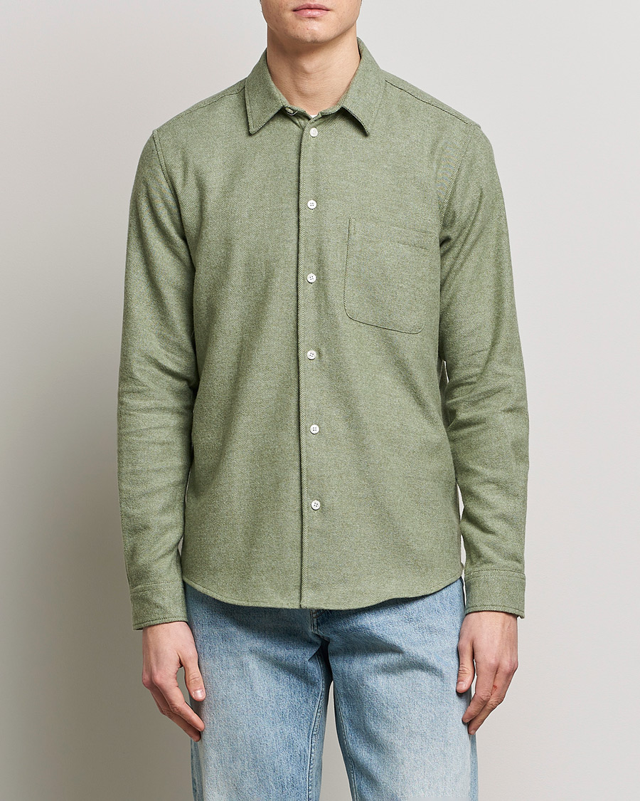 Hombres | Camisas | Samsøe Samsøe | Samsøe & Samsøe Liam Organic Cotton Shirt Basil Melange