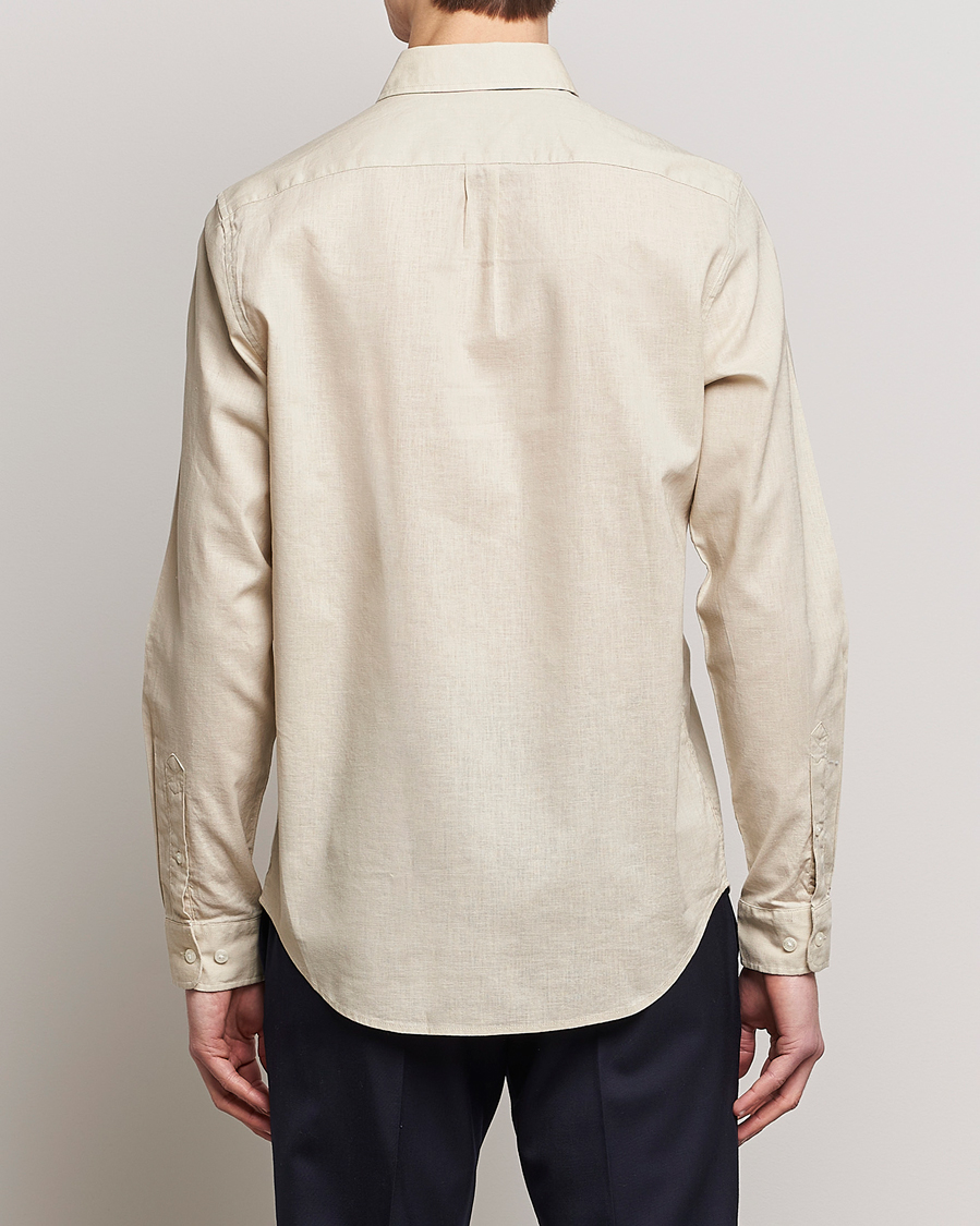 Hombres | Camisas | Samsøe Samsøe | Samsøe & Samsøe Liam Linen Cotton Shirt Oatmeal