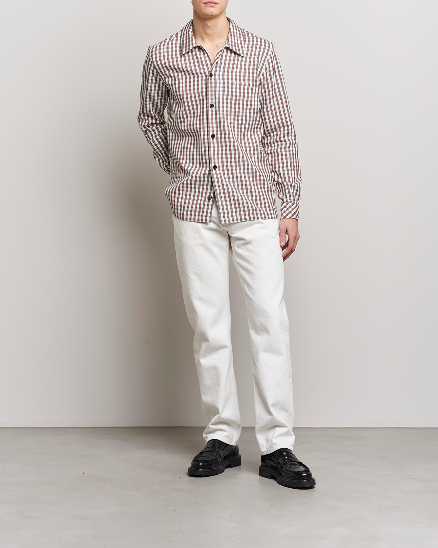 Hombres | Camisas | Samsøe Samsøe | Samsøe & Samsøe Taka Cotton Lyocell Overshirt Dark Earth