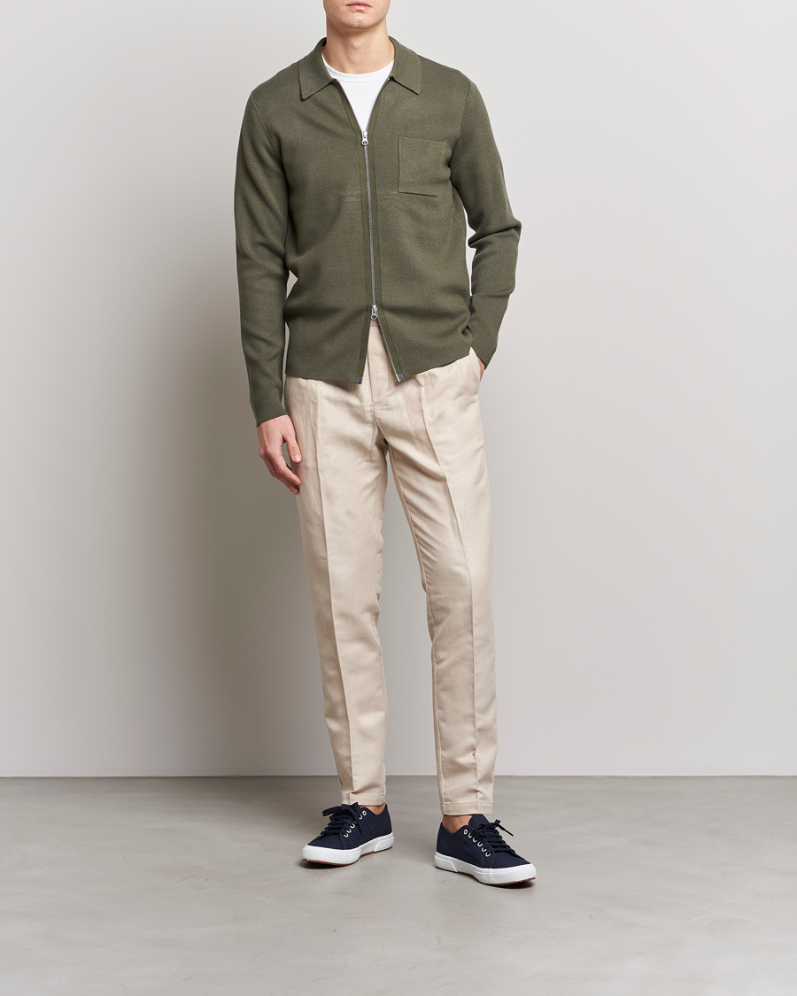 Hombres | Pantalones | Samsøe Samsøe | Samsøe & Samsøe Smithy Linen Cotton Trousers Oatmeal