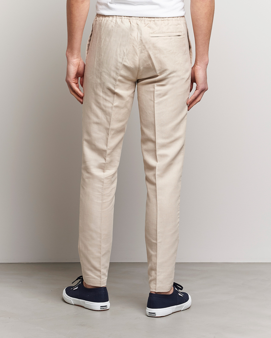 Hombres | Pantalones | Samsøe Samsøe | Samsøe & Samsøe Smithy Linen Cotton Trousers Oatmeal