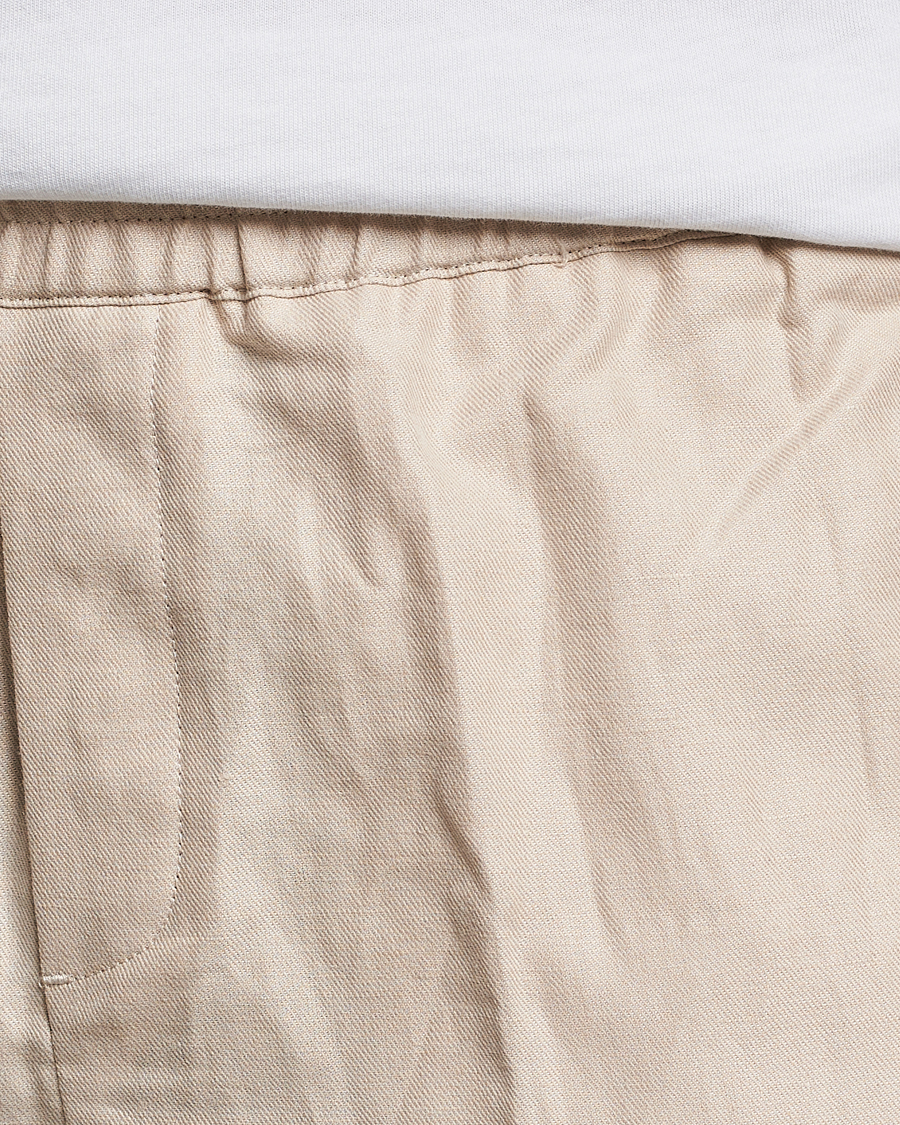 Hombres | Pantalones | Samsøe Samsøe | Samsøe & Samsøe Smithy Linen Cotton Trousers Oatmeal