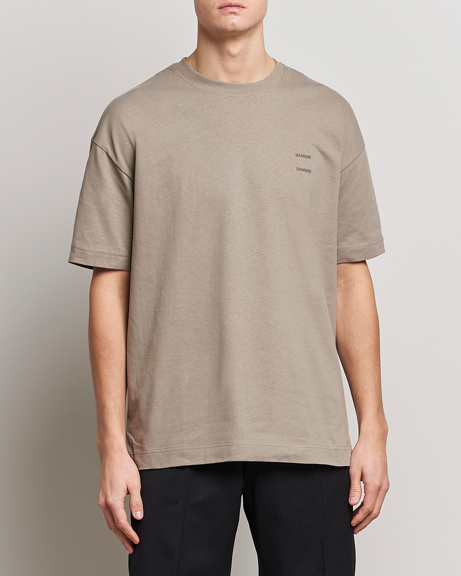 Hombres | Camisetas | Samsøe Samsøe | Samsøe & Samsøe Joel Organic Cotton T-Shirt Brindle