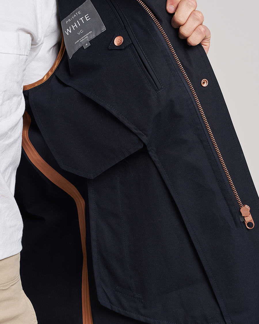 Hombres | Abrigos y chaquetas | Private White V.C. | Unlined Cotton Ventile Mac Coat 3.0 Midnight