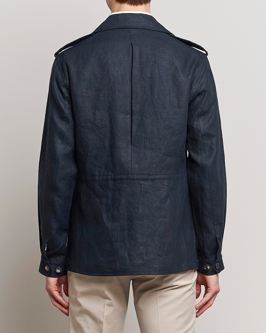 Hombres | Abrigos y chaquetas | Private White V.C. | Linen Field Jacket Navy