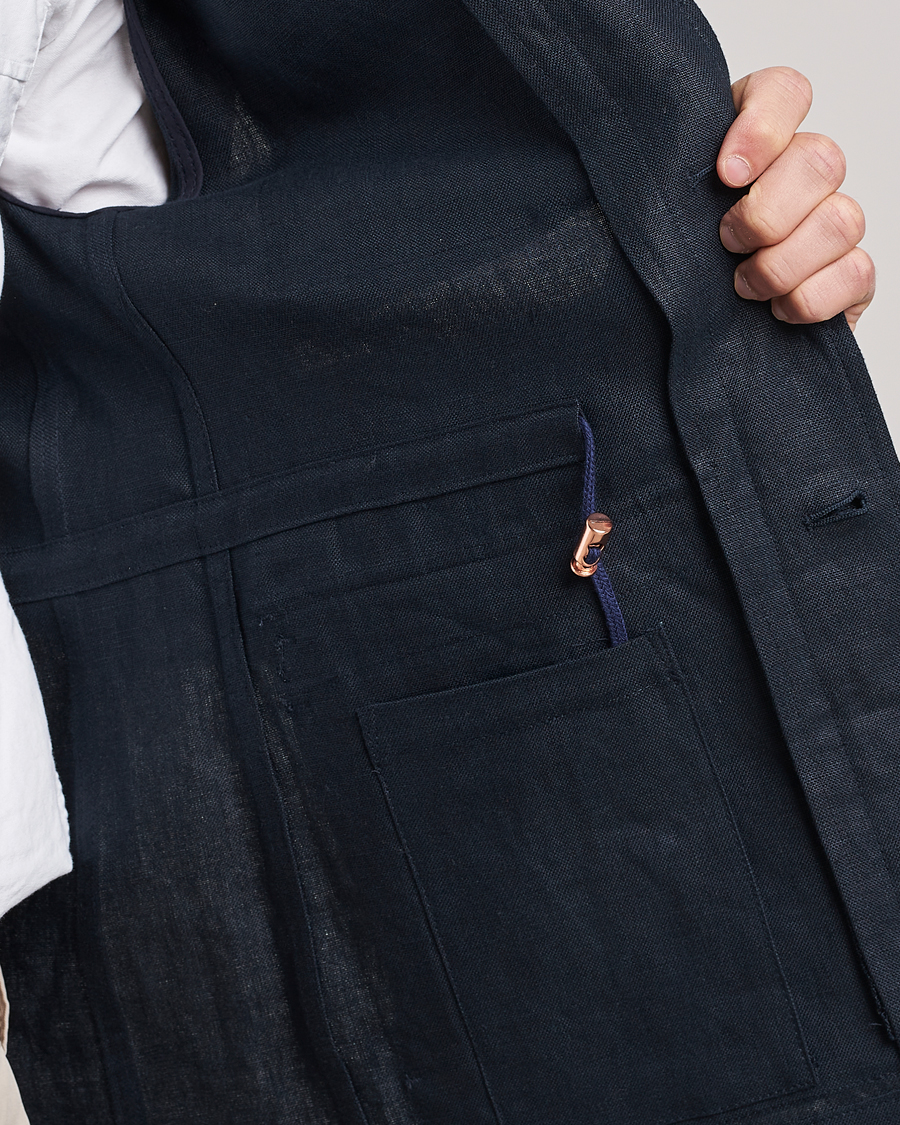Hombres | Abrigos y chaquetas | Private White V.C. | Linen Field Jacket Navy