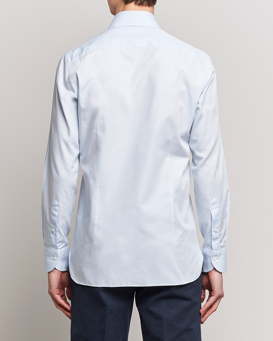 Hombres | Camisas | 100Hands | Gold Line Cotton Twill Cut Away Shirt Light Blue