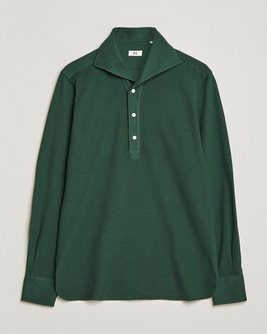 Hombres | Camisas | 100Hands | Signature One Piece Jersey Polo Emerald Green