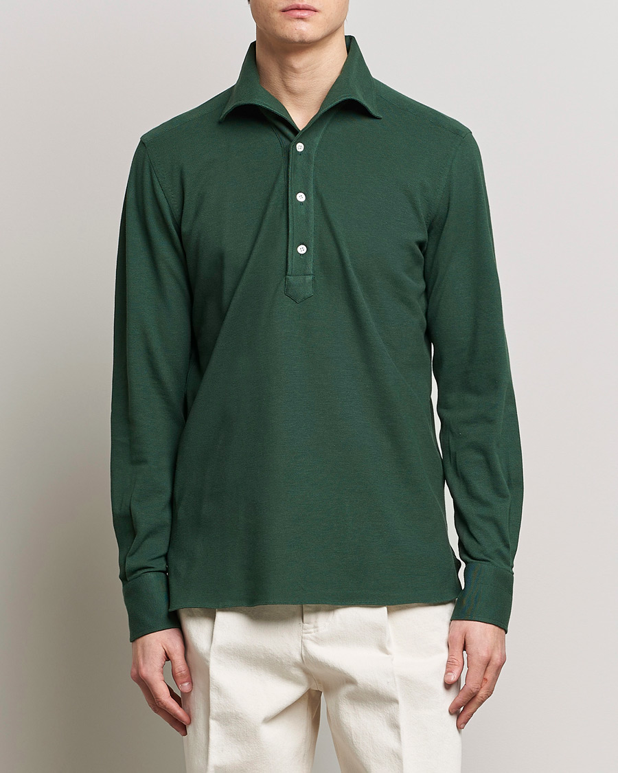 Hombres | Camisas | 100Hands | Signature One Piece Jersey Polo Emerald Green