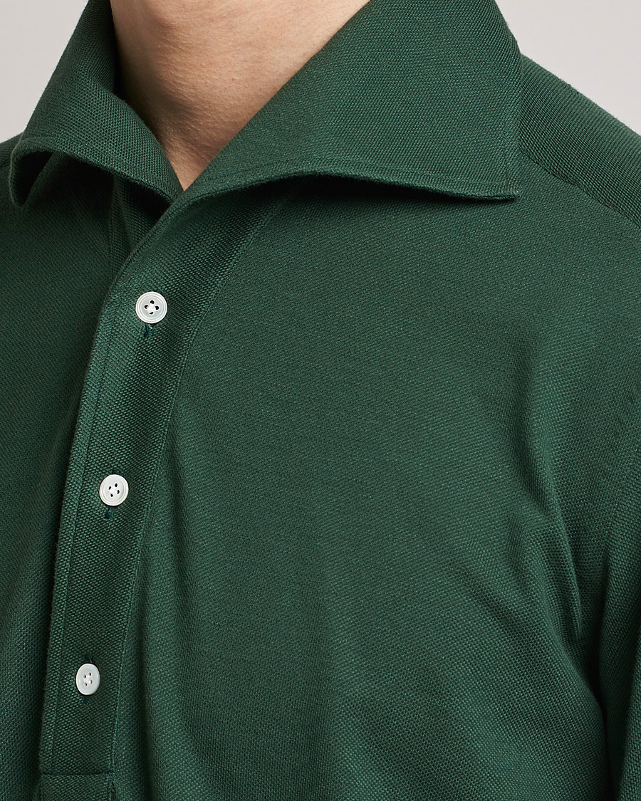 Hombres | Camisas | 100Hands | Signature One Piece Jersey Polo Emerald Green