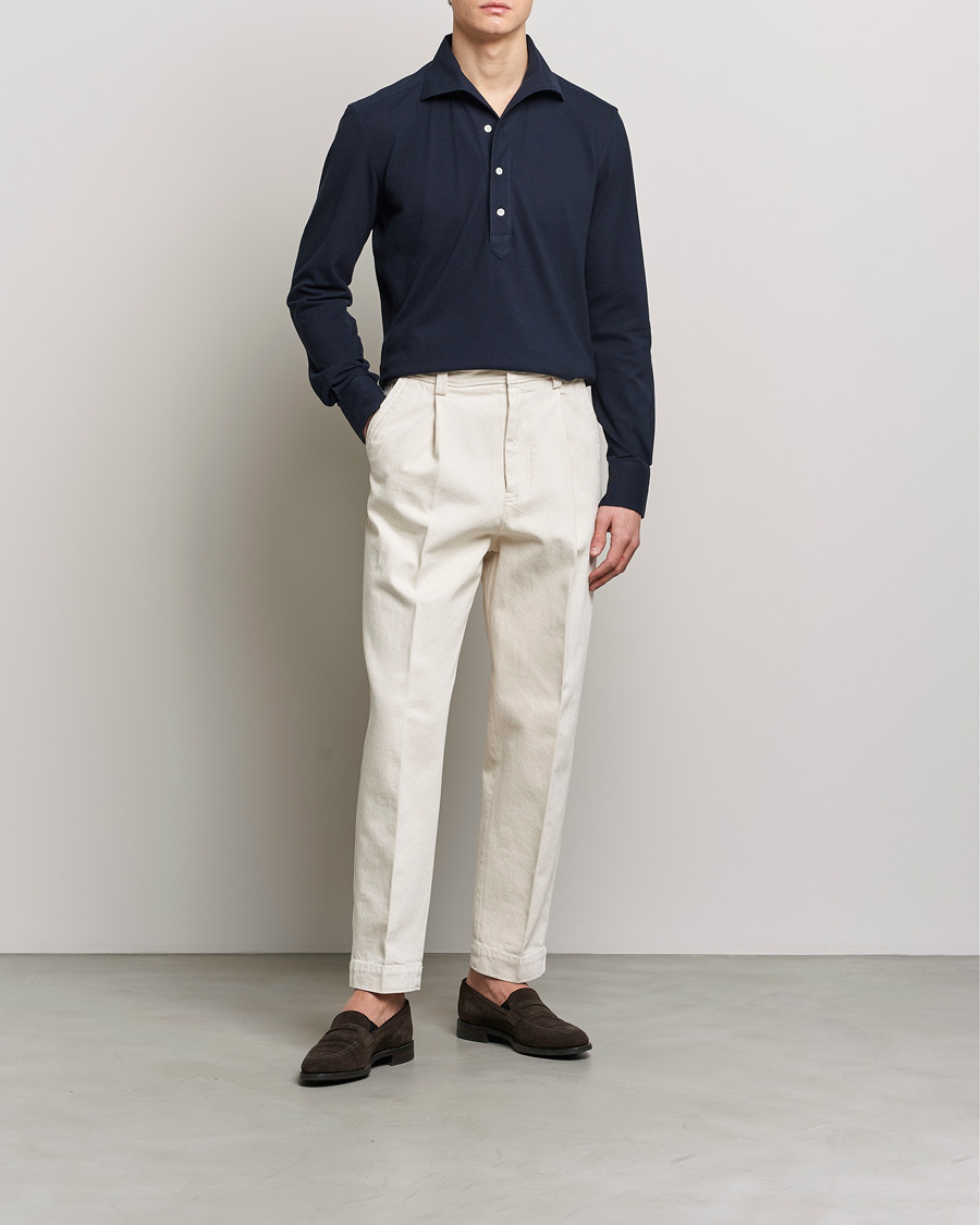 Hombres | Camisas | 100Hands | Signature One Piece Jersey Polo Navy