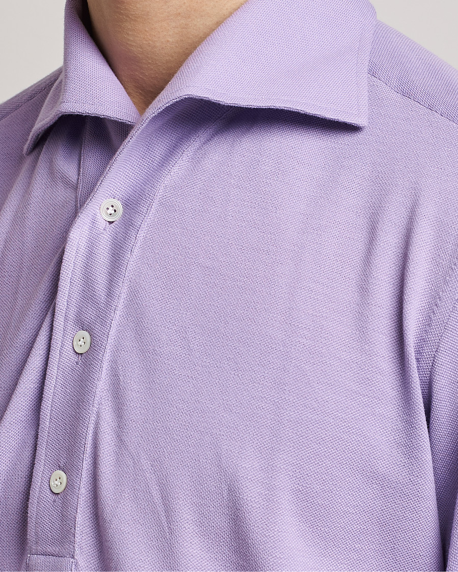Hombres | Camisas | 100Hands | Signature One Piece Jersey Polo Light Purple