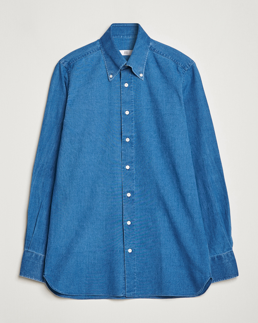 Hombres | Camisas | 100Hands | Japanese Denim Bata Wash Shirt Blue
