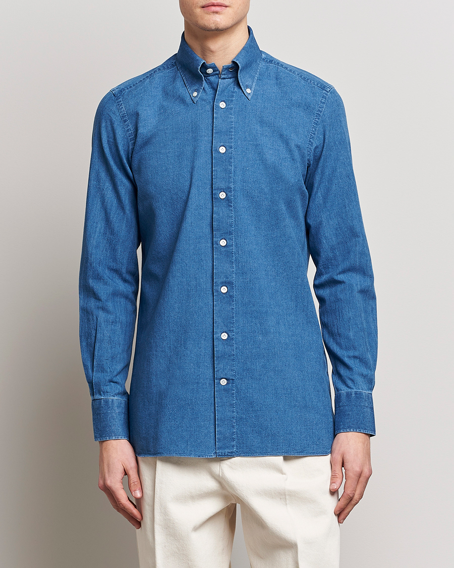Hombres | Camisas | 100Hands | Japanese Denim Bata Wash Shirt Blue