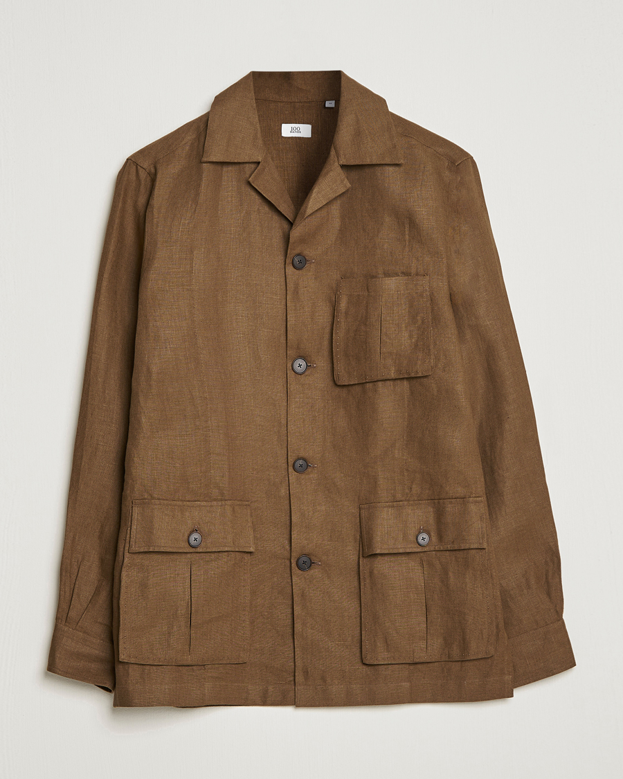 Hombres | Abrigos y chaquetas | 100Hands | Linen Travellers Jacket Green