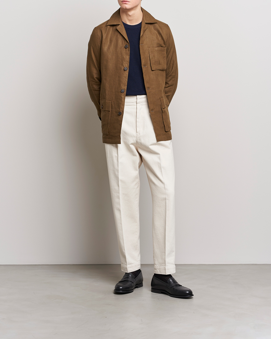 Hombres | Abrigos y chaquetas | 100Hands | Linen Travellers Jacket Green