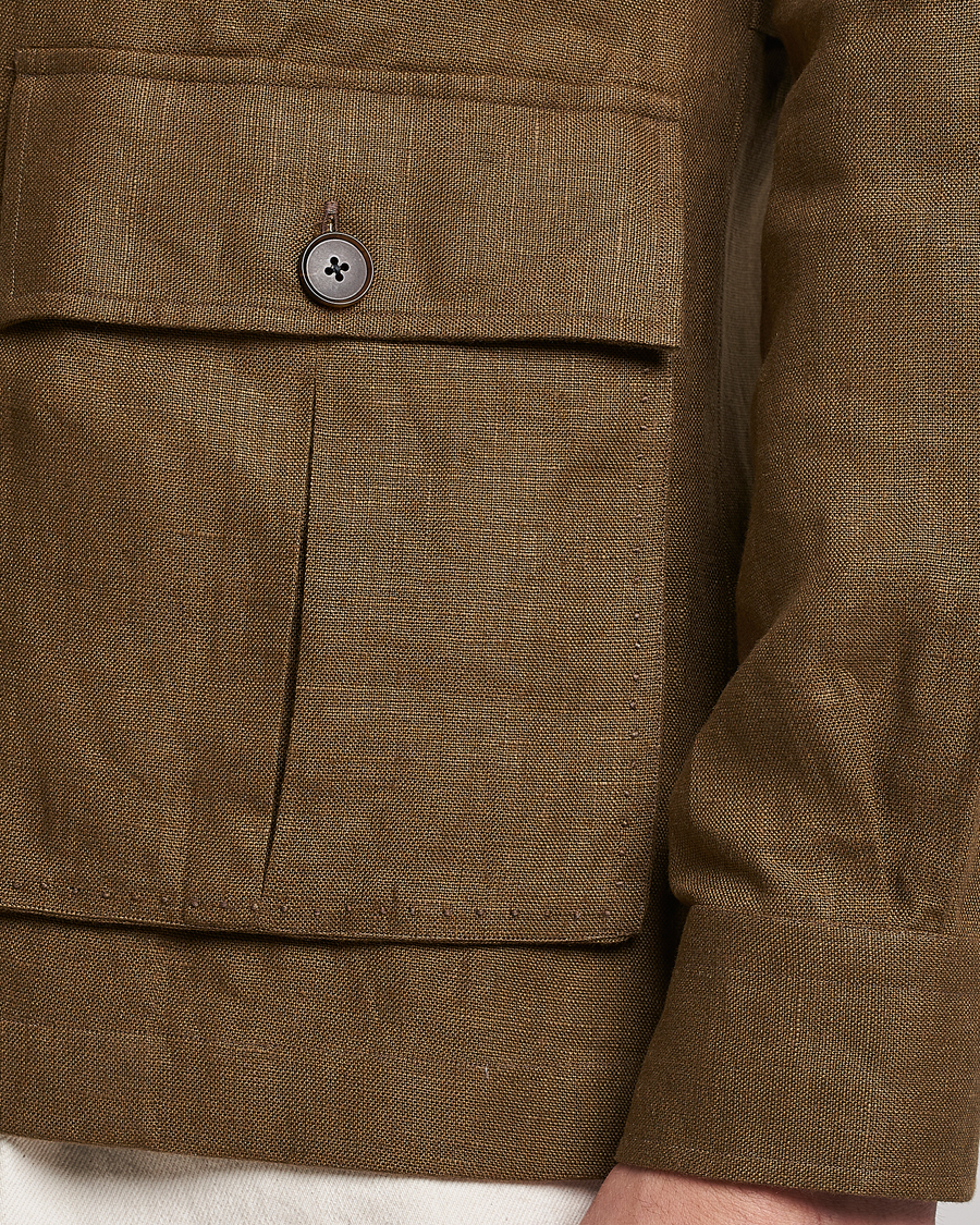 Hombres | Abrigos y chaquetas | 100Hands | Linen Travellers Jacket Green