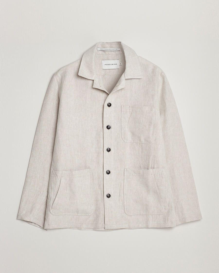 Hombres | Camisas | Peregrine | Grange Linen Shacket Stone