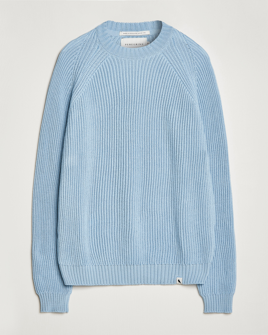 Hombres | Jerséis y prendas de punto | Peregrine | Harry Organic Cotton Sweater Seafoam