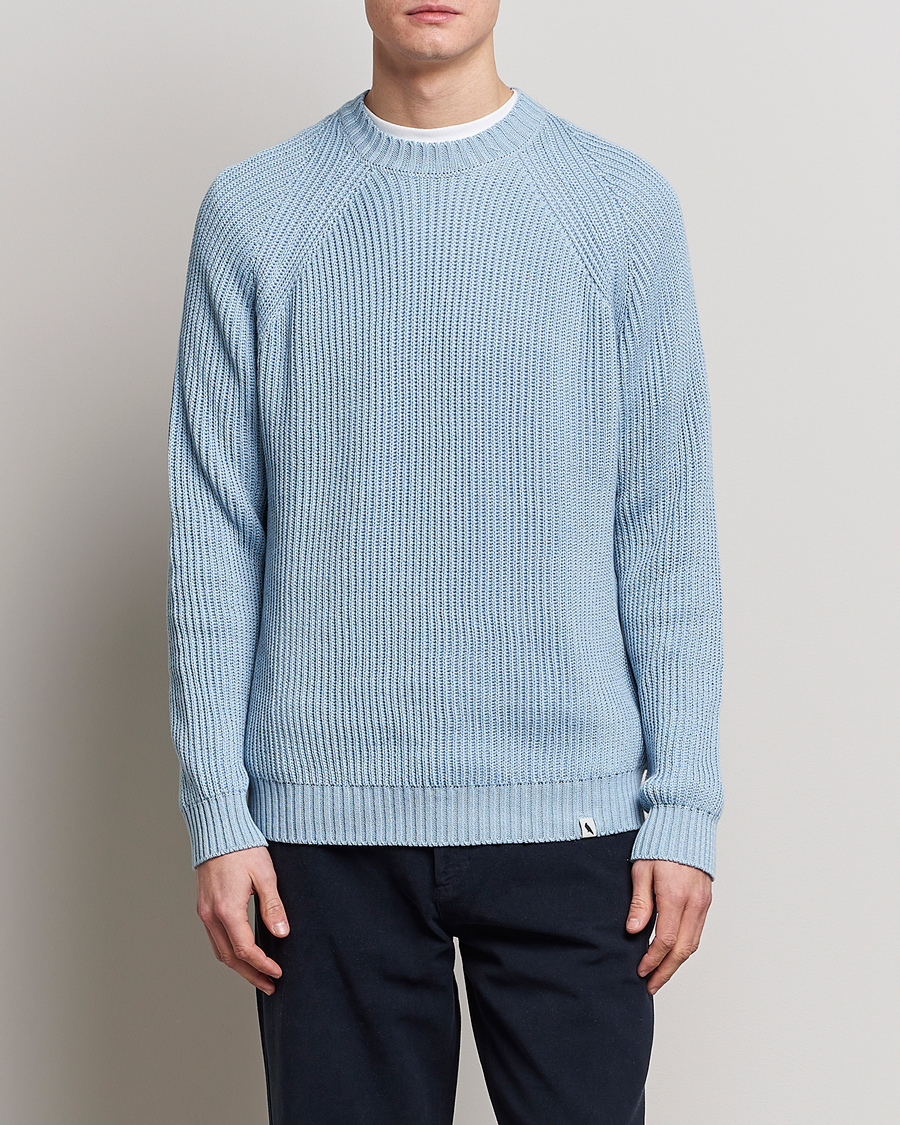 Hombres | Jerséis y prendas de punto | Peregrine | Harry Organic Cotton Sweater Seafoam