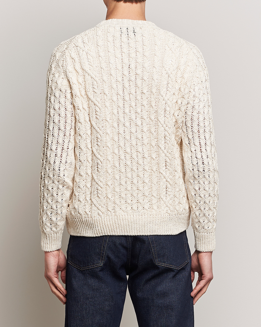 Hombres | Jerséis y prendas de punto | Peregrine | Linen Arran Jumper Cream