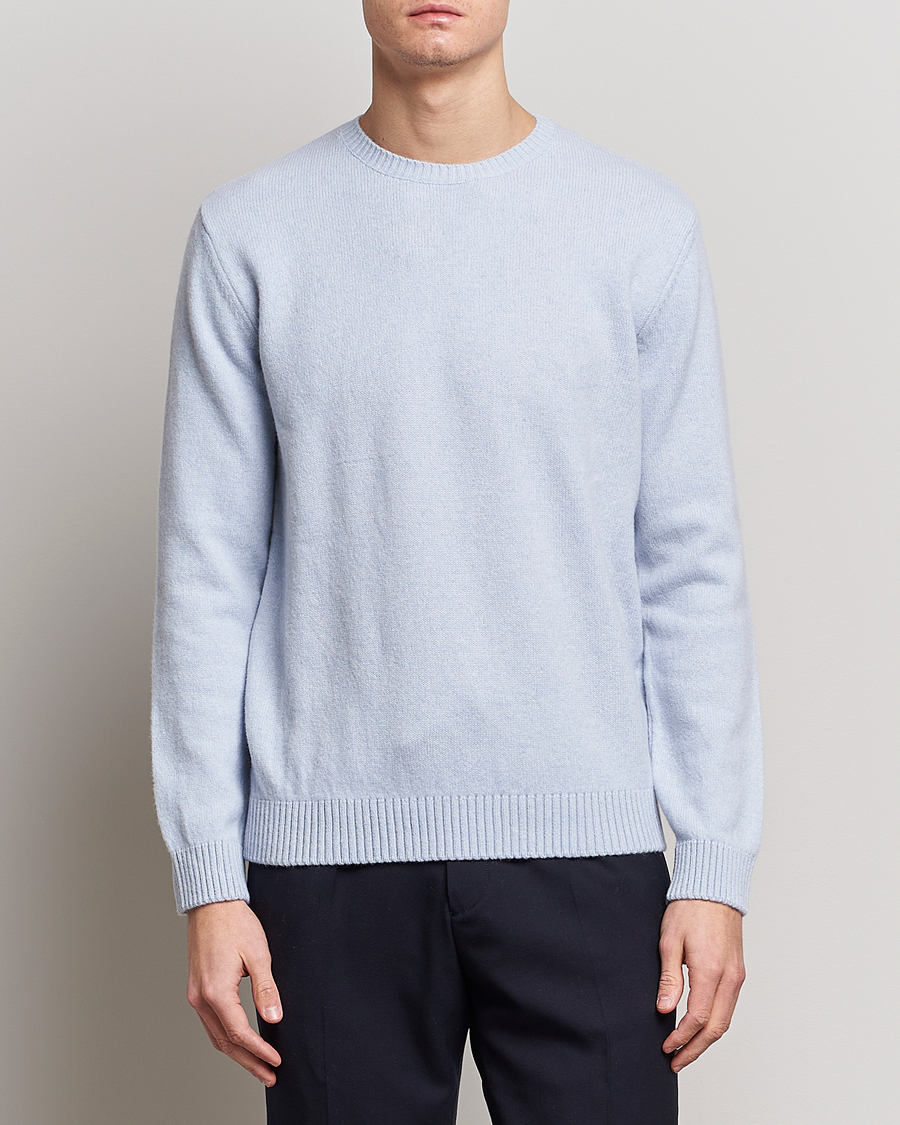 Hombres | Jerséis y prendas de punto | Colorful Standard | Classic Merino Wool Crew Neck Polar Blue