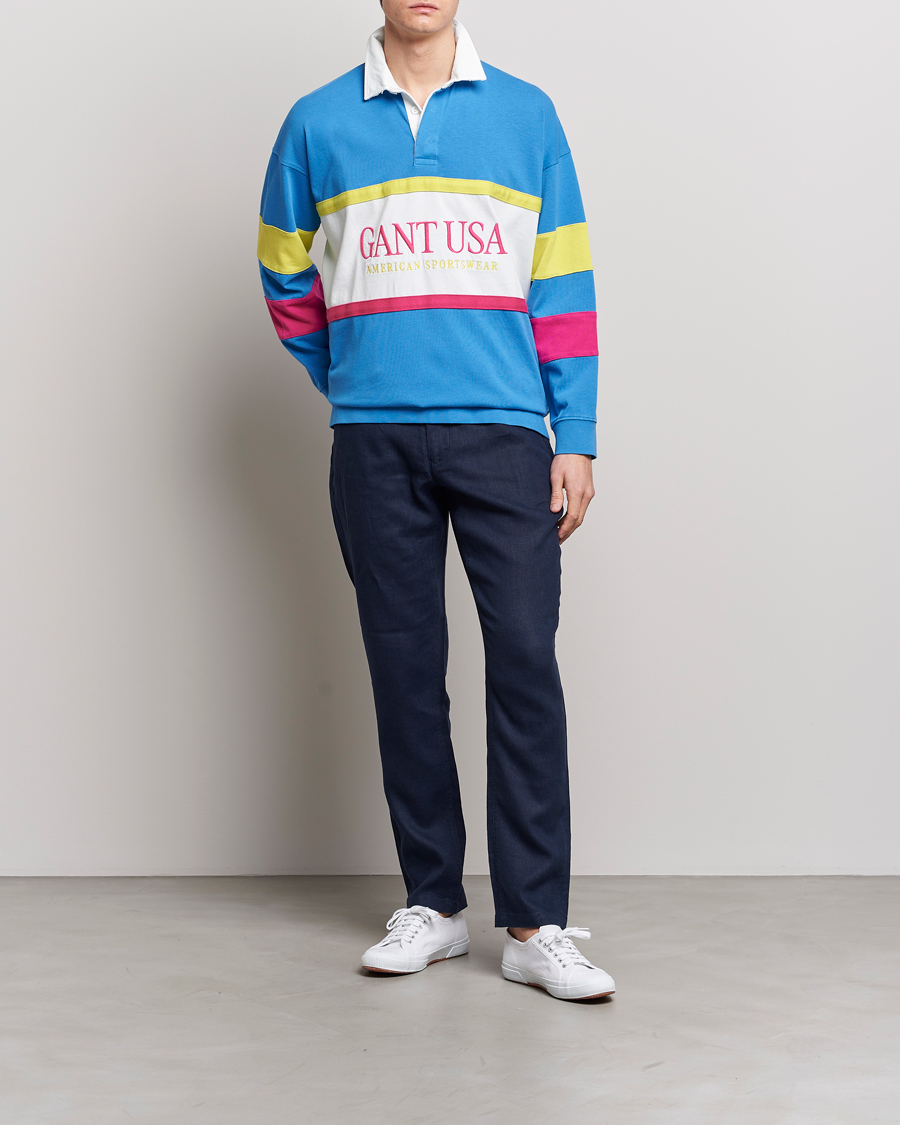 Hombres | Jerséis y prendas de punto | GANT | Archive Heavy Rugger Day Blue