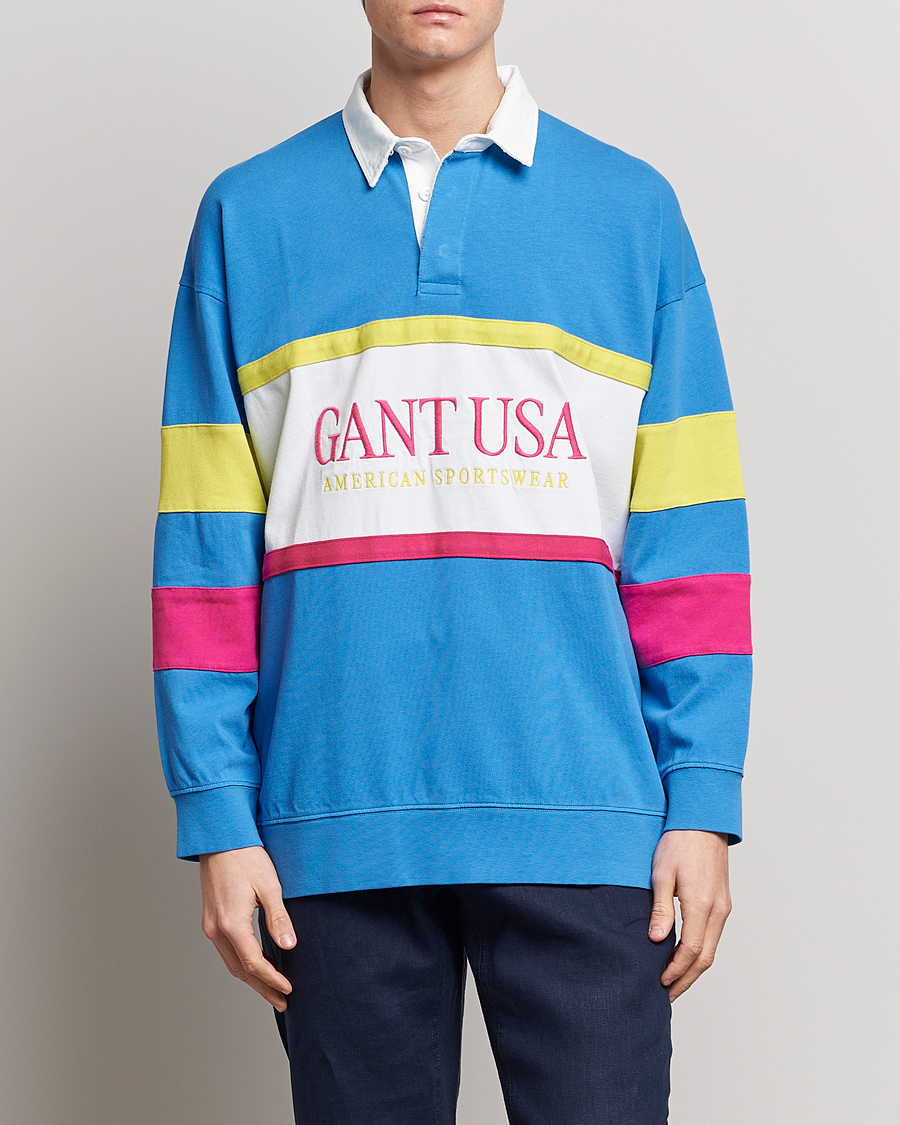 Hombres | Jerséis y prendas de punto | GANT | Archive Heavy Rugger Day Blue