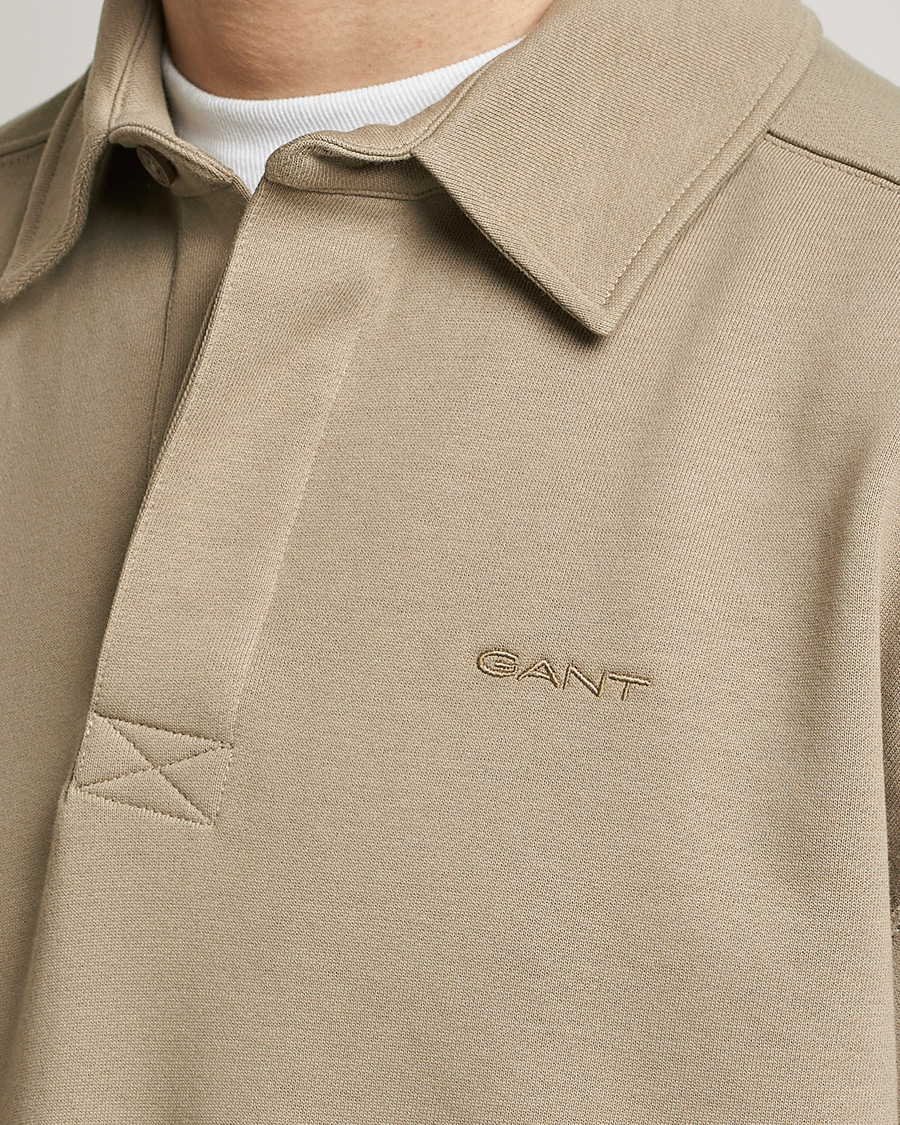 Hombres | Jerséis y prendas de punto | GANT | Icon Heavy Rugger Taupe Beige