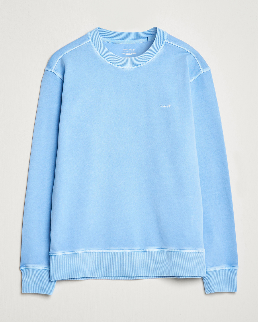 Hombres | Jerséis y prendas de punto | GANT | Sunbleached Crew Neck Sweatshirt Gentle Blue