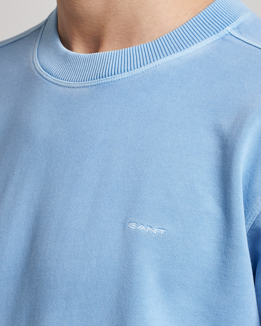 Hombres | Jerséis y prendas de punto | GANT | Sunbleached Crew Neck Sweatshirt Gentle Blue