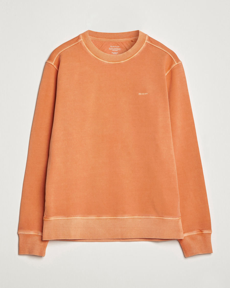Hombres | Jerséis y prendas de punto | GANT | Sunbleached Crew Neck Sweatshirt Orange