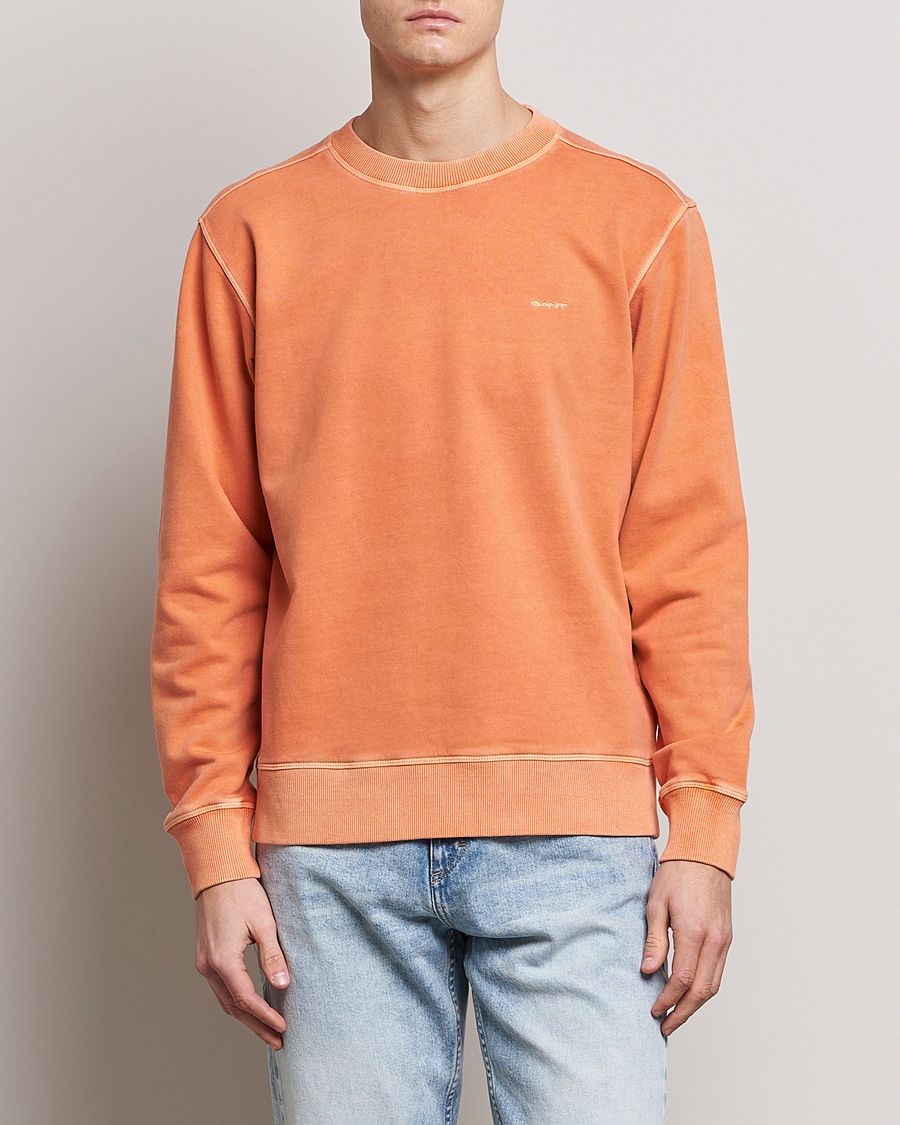 Hombres | Jerséis y prendas de punto | GANT | Sunbleached Crew Neck Sweatshirt Orange