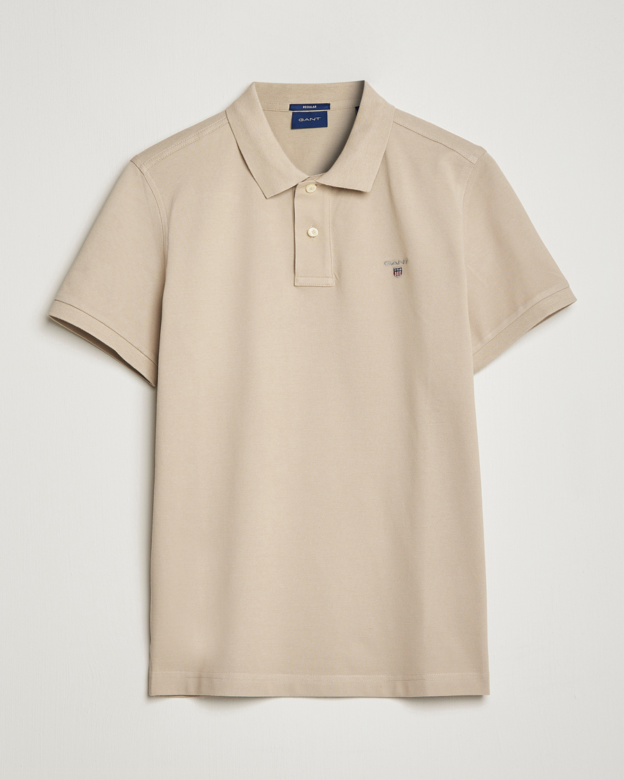 Hombres | Polos | GANT | The Original Polo Concrete Beige