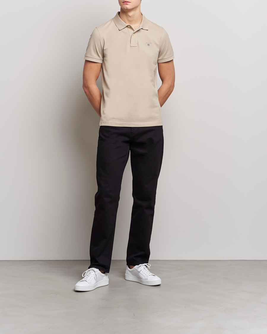 Hombres | Polos | GANT | The Original Polo Concrete Beige