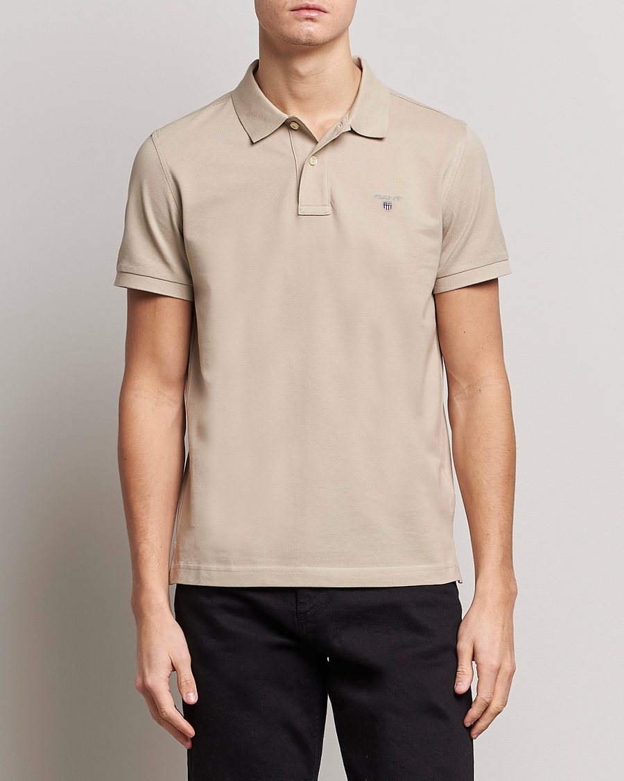 Hombres | Polos | GANT | The Original Polo Concrete Beige